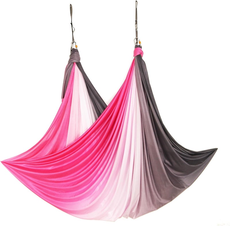 wellsem Aerial Yoga Hammock Aerial Pilates Silk Yoga Swing Set Inversion Equipment include daisy Chain, Pose Guide 5.5 yards - Image 1
